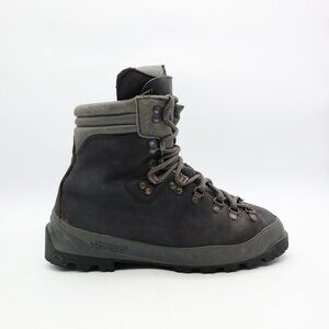 One Sport Mountaineering Hiking Boots Men's Size US 8 Black Gray Leather Italy